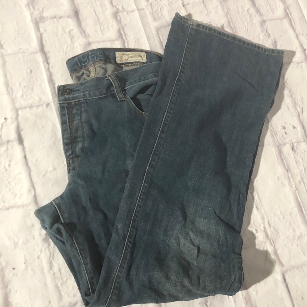 1969 Bootcut Low Rise Boot Fit Denim Jeans Dark Wash 36w 34l 11inseam Pre-💜